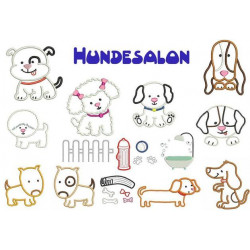 Stickserie Hundesalon - Hunde Motive
